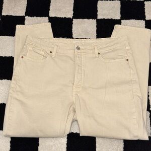 Old Navy O.G. Straight Button Fly Light Khaki Straight-Leg Jeans Size 16
